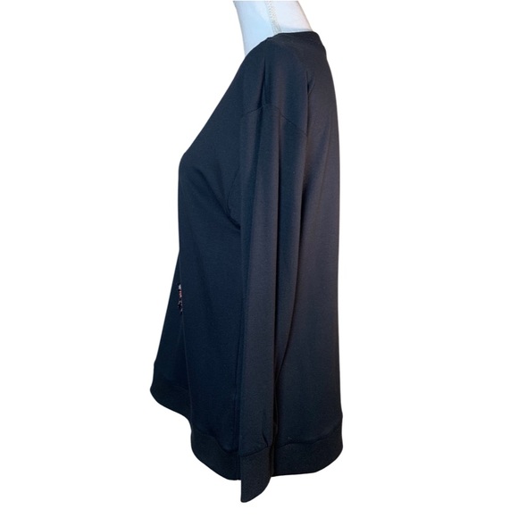 EUC Alain Murati Collection sequin Applique Sweatshirt Long-sleeve Black Medium - Picture 3 of 11